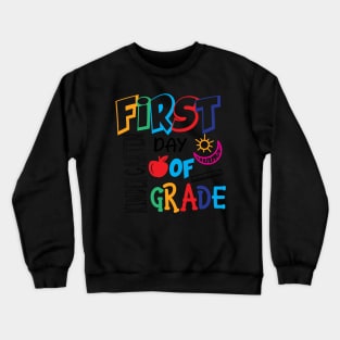 first day of kindercarten grade Crewneck Sweatshirt